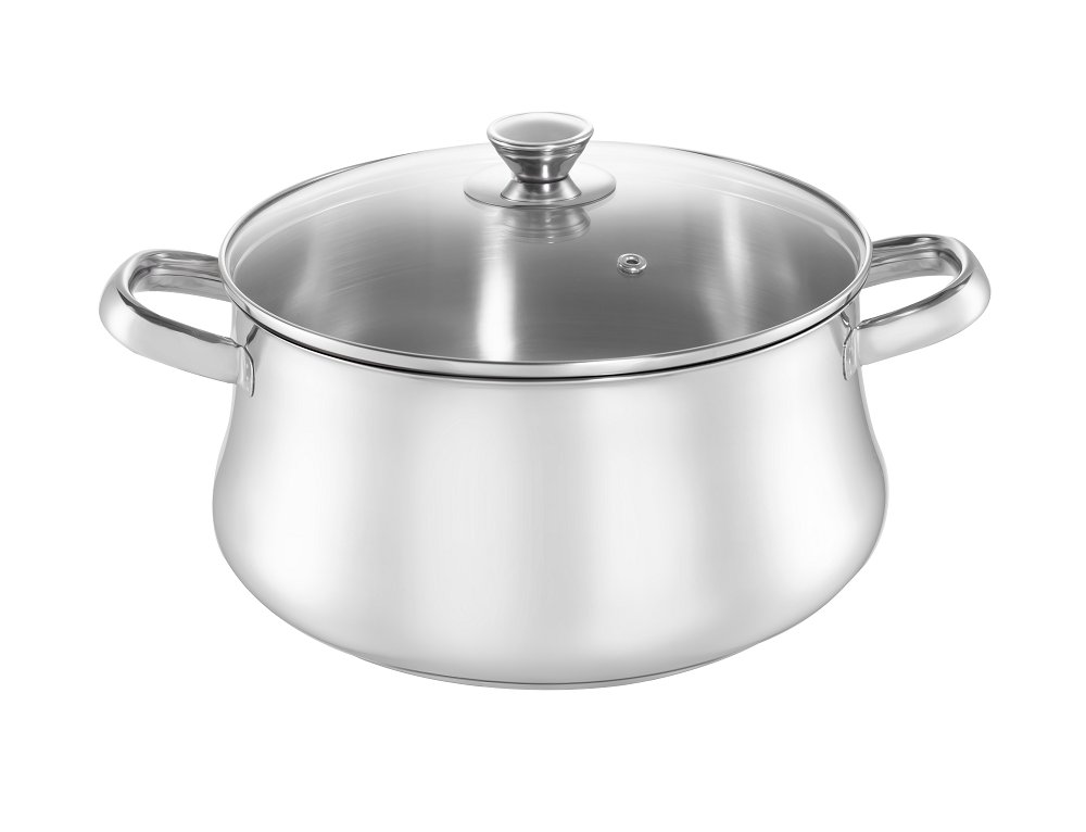 Zahran Stainless Steel Classic Stewpot Set With Glass Lid  - Size 24,26,30